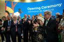 Delegação brasileira participa da abertura do Pavilhão Brasil, na COP29, em Baku, no Azerbaijão