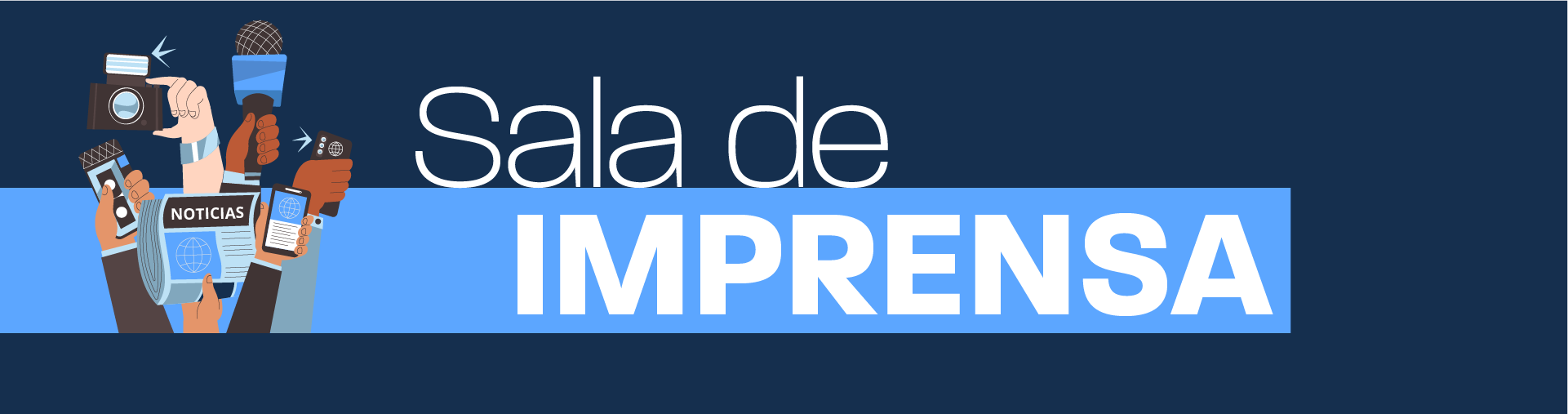 Banner com texto: Sala de Imprensa