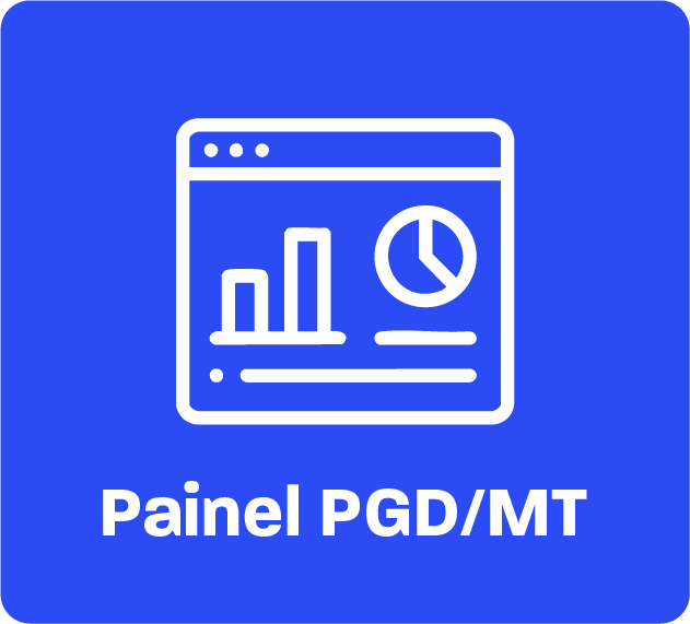 Banner ilustrando gráficos com o texto "PAINEL PGD/MT"