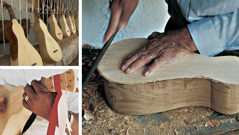 O modo de fazer a viola de cocho é um Patrimônio Imaterial do Brasil. Crédito: Iphan