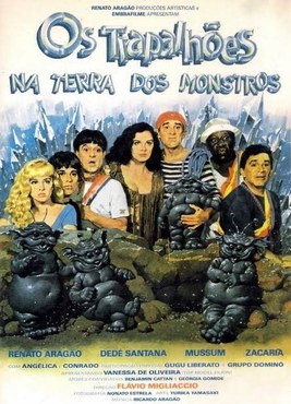 Cartaz do filme “Os Trapalhões na Terra dos Monstros”